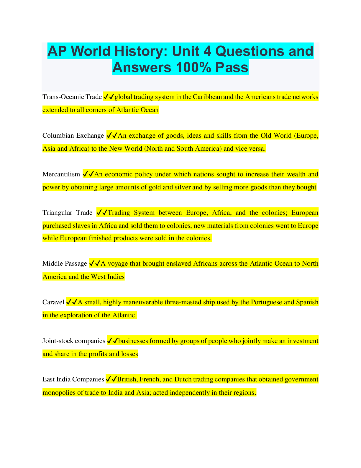World history unit 4 unit test at judy roybal blog